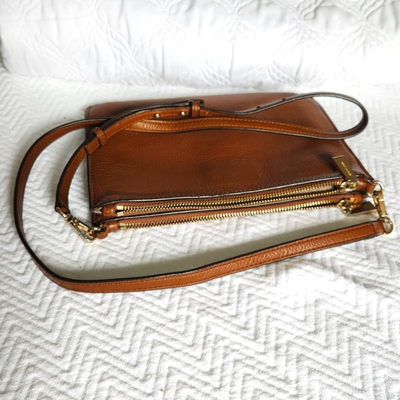 Michael Kors Tan Leather Crossbody Bag - Picture 6 of 9